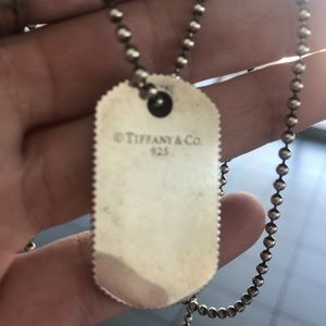 Tiffany & Co. dog tag necklace 925